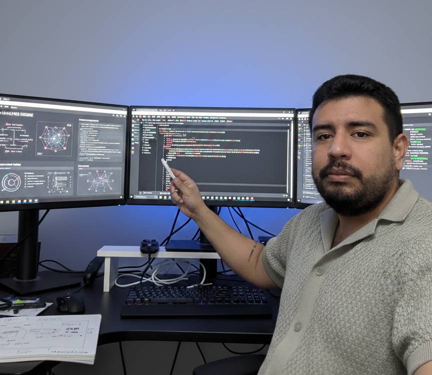 Lucas Alvarado teaching AI